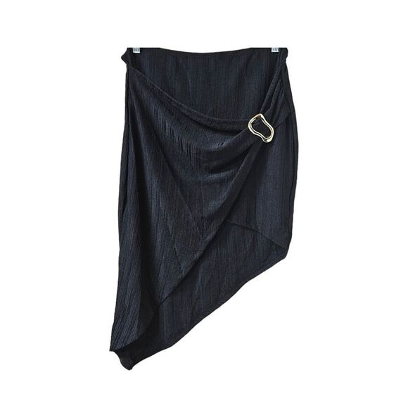 ZAFUL Women's V-neck Long Sleeve  Cropped Top Slit bodycon Mini Skirt Set - Picture 4 of 16